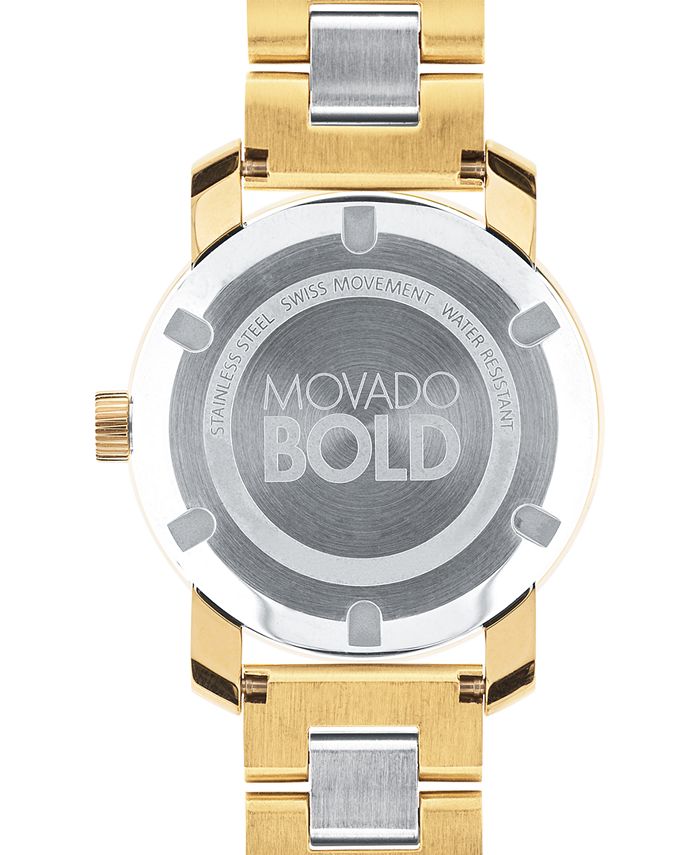 Movado Bold Silver Dial Two Tone Steel Strap Watch for Women - 3600129