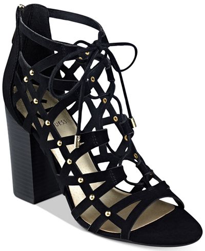 G by GUESS Juto Lace-Up Block-Heel Sandals