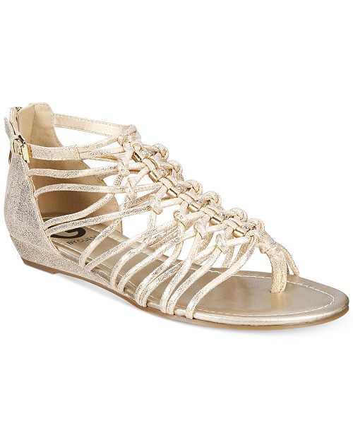 guess gold flat sandals