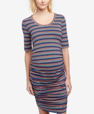 Motherhood Maternity - Maternity Ruched Sheath Dress
