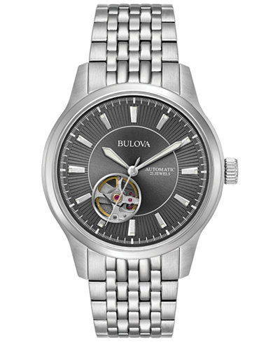Bulova Men's Automatic Stainless Steel Bracelet Watch 40mm 96A190