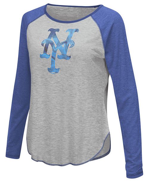 Touch By Alyssa Milano Women S New York Mets Line Drive Long Sleeve T Shirt Reviews Sports Fan Shop By Lids Women Macy S