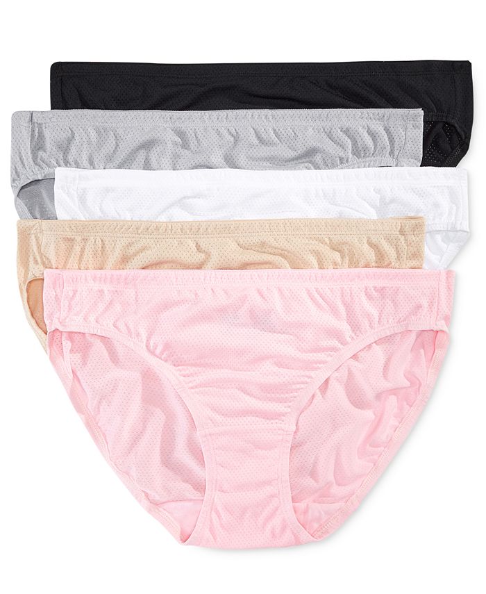 Women's Fruit Of Loom White Bikini Underwear, Size Medium