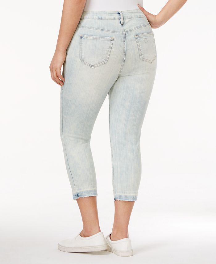 Rampage Trendy Plus Size Sophie Ripped Cabrini Wash Skinny Jeans - Macy's