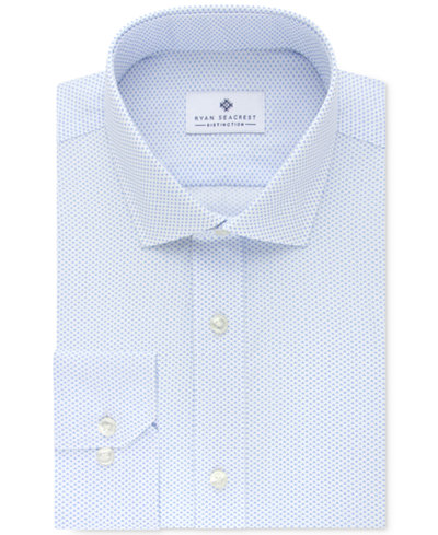 Ryan Seacrest Distinction™ Men's Slim-Fit Non-Iron Afternoon Sky Print Dress Shirt, Only at Macy's