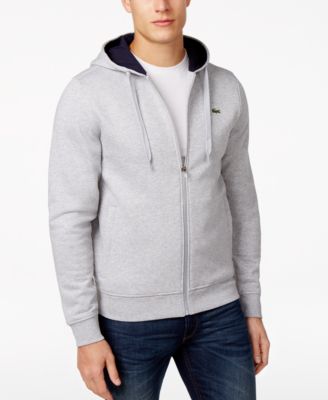 grey lacoste hoodie