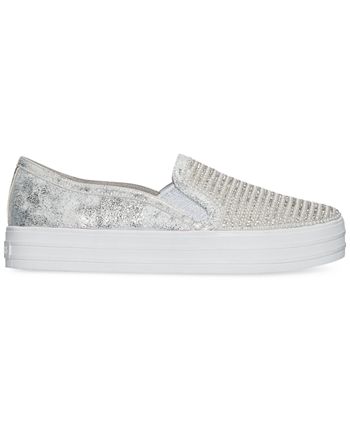 Skechers double up on sale shiny dancer silver