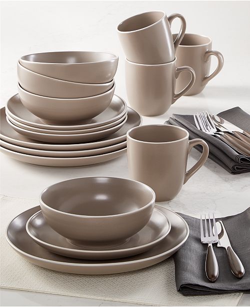 Dansk Kisco Taupe 16Piece Dinnerware Set & Reviews Dinnerware