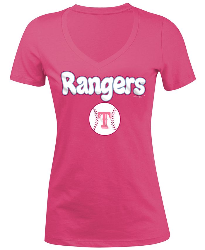 5th & Ocean Women's Texas Rangers Rhinestone Night T-Shirt - Macy's