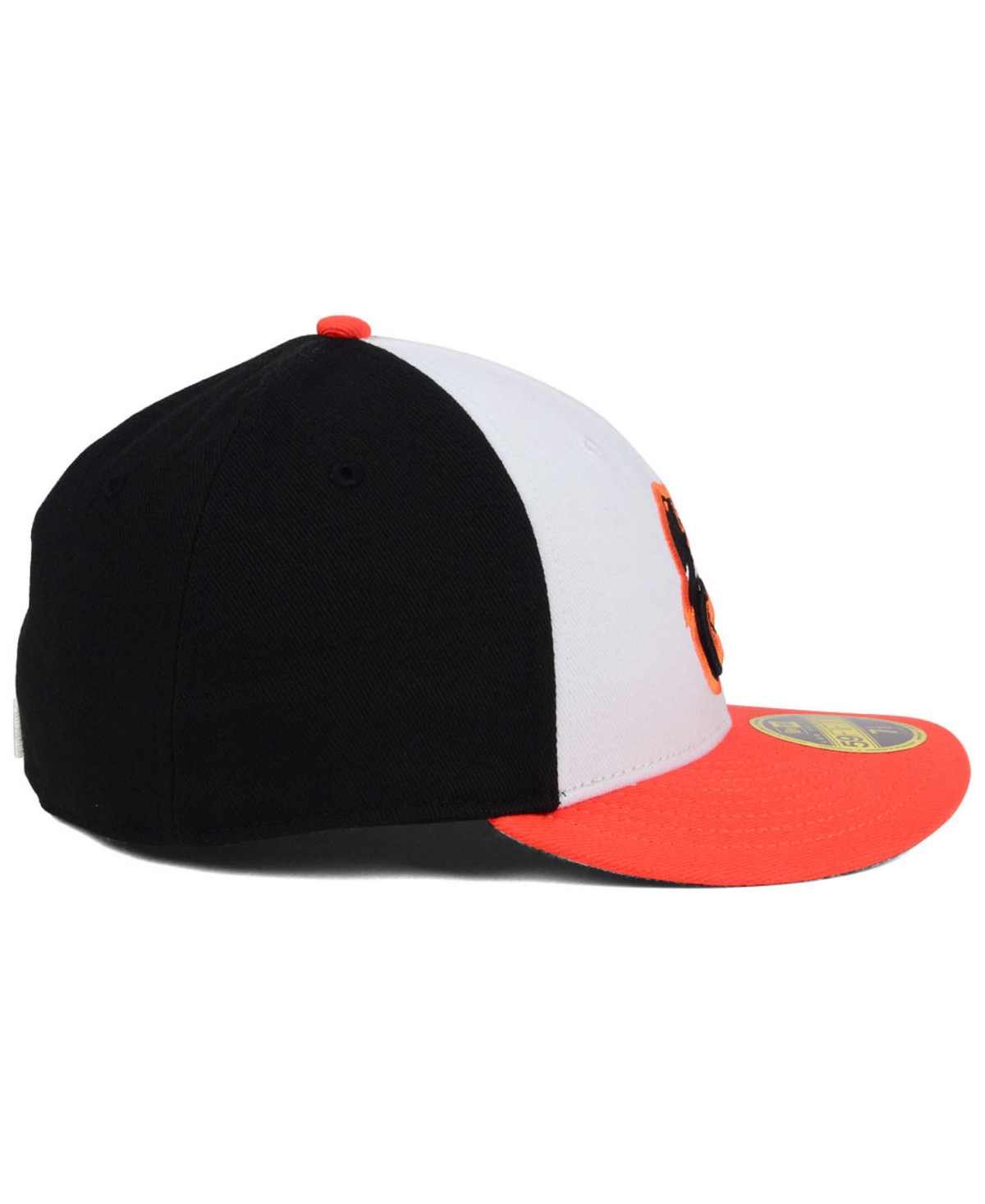 Shop New Era Baltimore Orioles Low Profile Ac Performance 59fifty Cap In Black,white,orange
