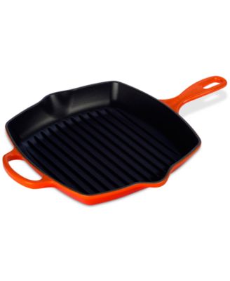 10.25" Enameled Cast Iron Skillet Grill with Helper Handle
