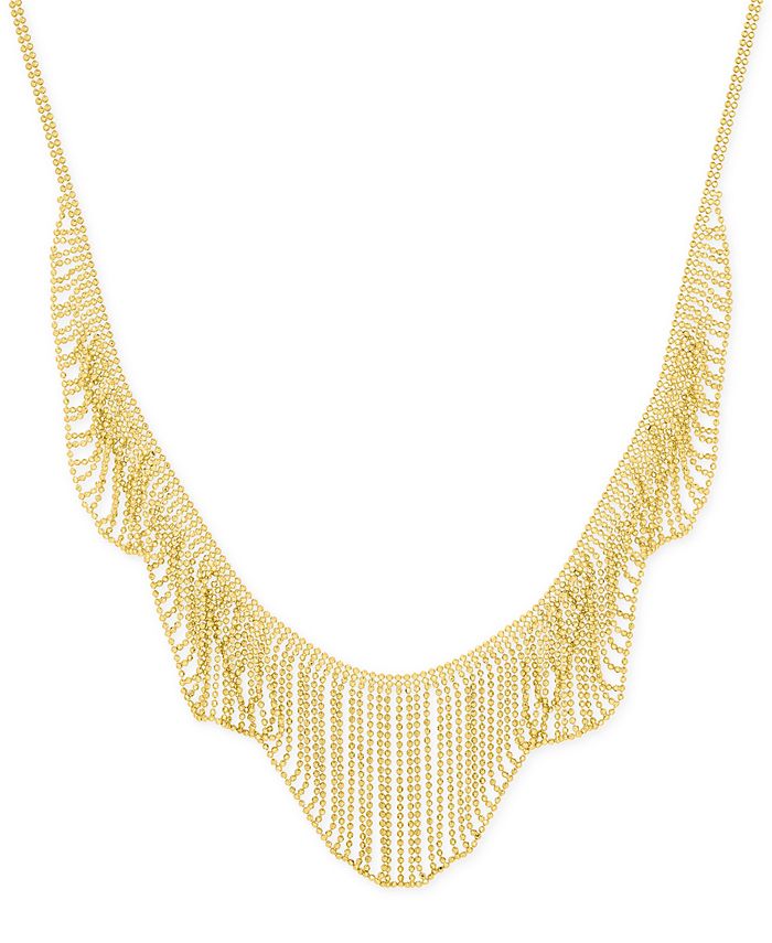 Macy's MultiBeaded Statement Necklace in 14k Gold Macy's