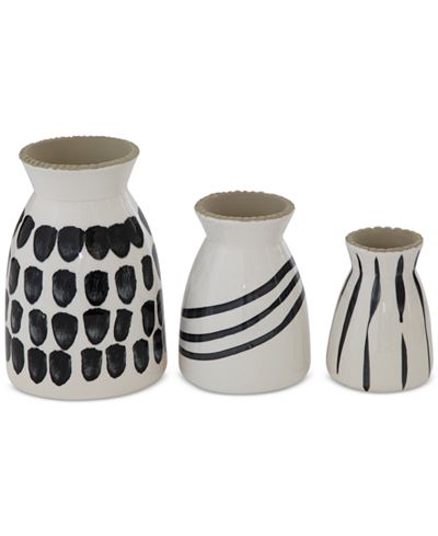 Set of 3 Stoneware Vases