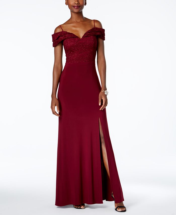 Nightway off clearance the shoulder dress