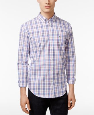 Lacoste - Men's Plaid Poplin Cotton Shirt