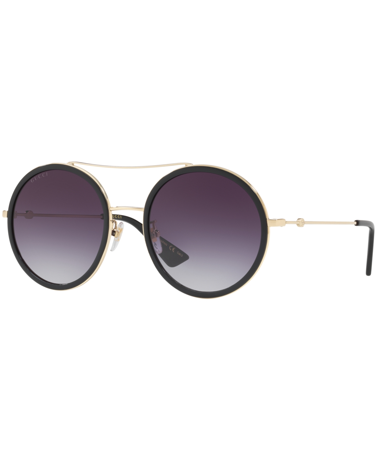 Shop Gucci Sunglasses, Gg0061s In Gold,grey Gradient