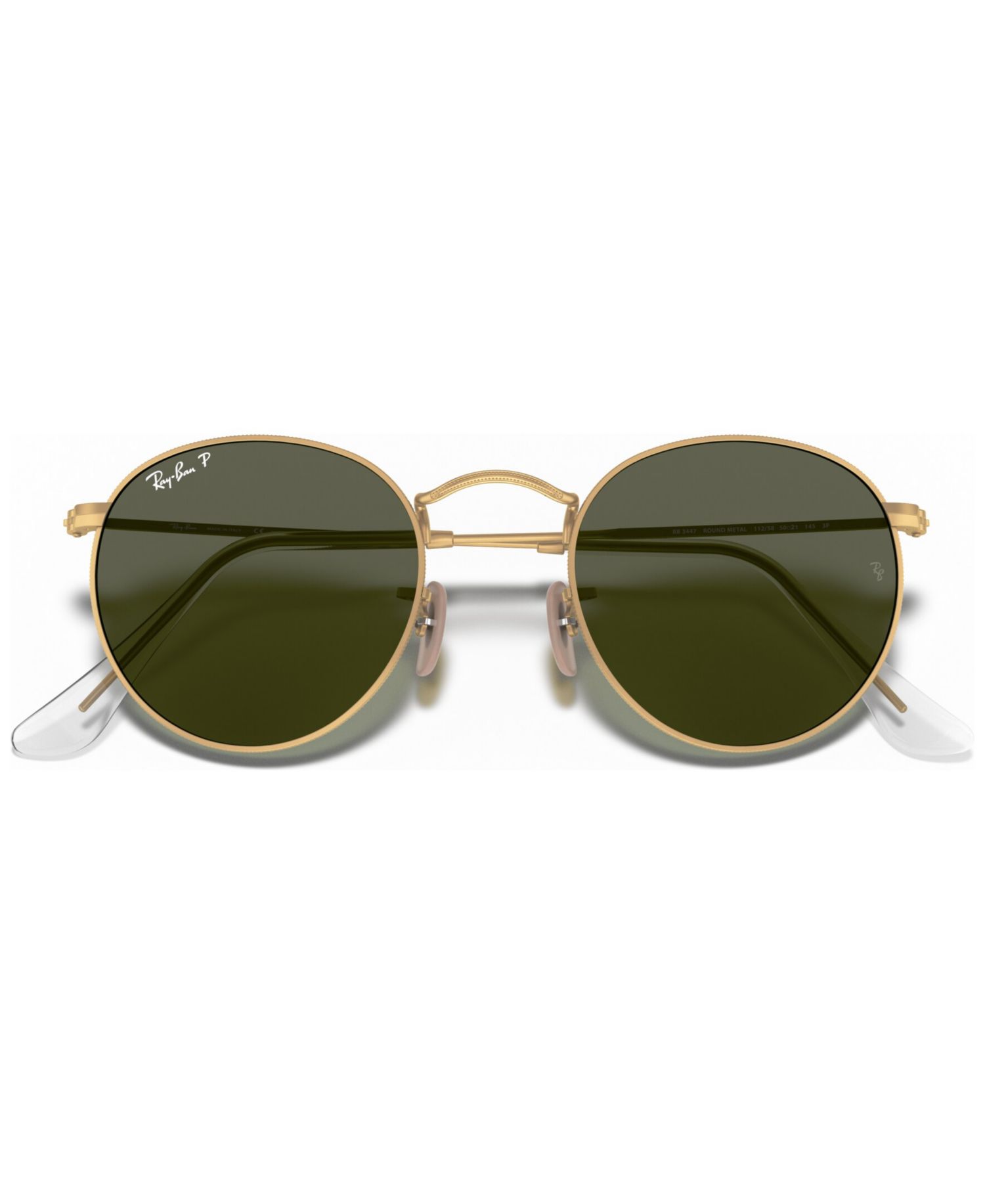 Men's Polarized Sunglasses, Round Metal RB3447