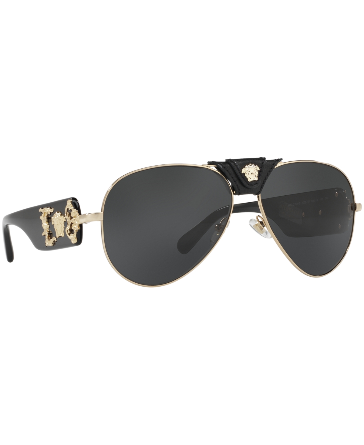 Shop Versace Sunglasses, Ve2150q In Gold,grey