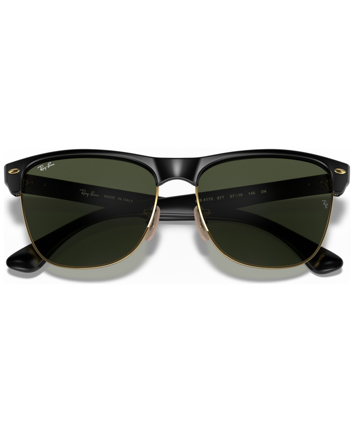 Ray Ban Rb2242 Wayfarer Oval Sunglasses In Black Shiny,green