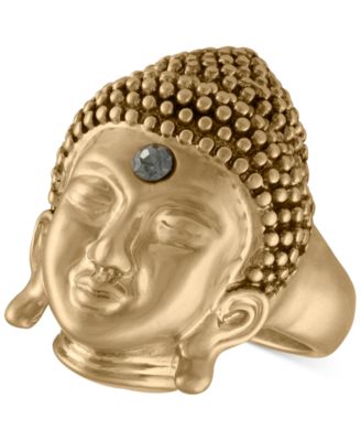 RACHEL Rachel Roy - Gold-Tone Pav&eacute; Buddha Ring