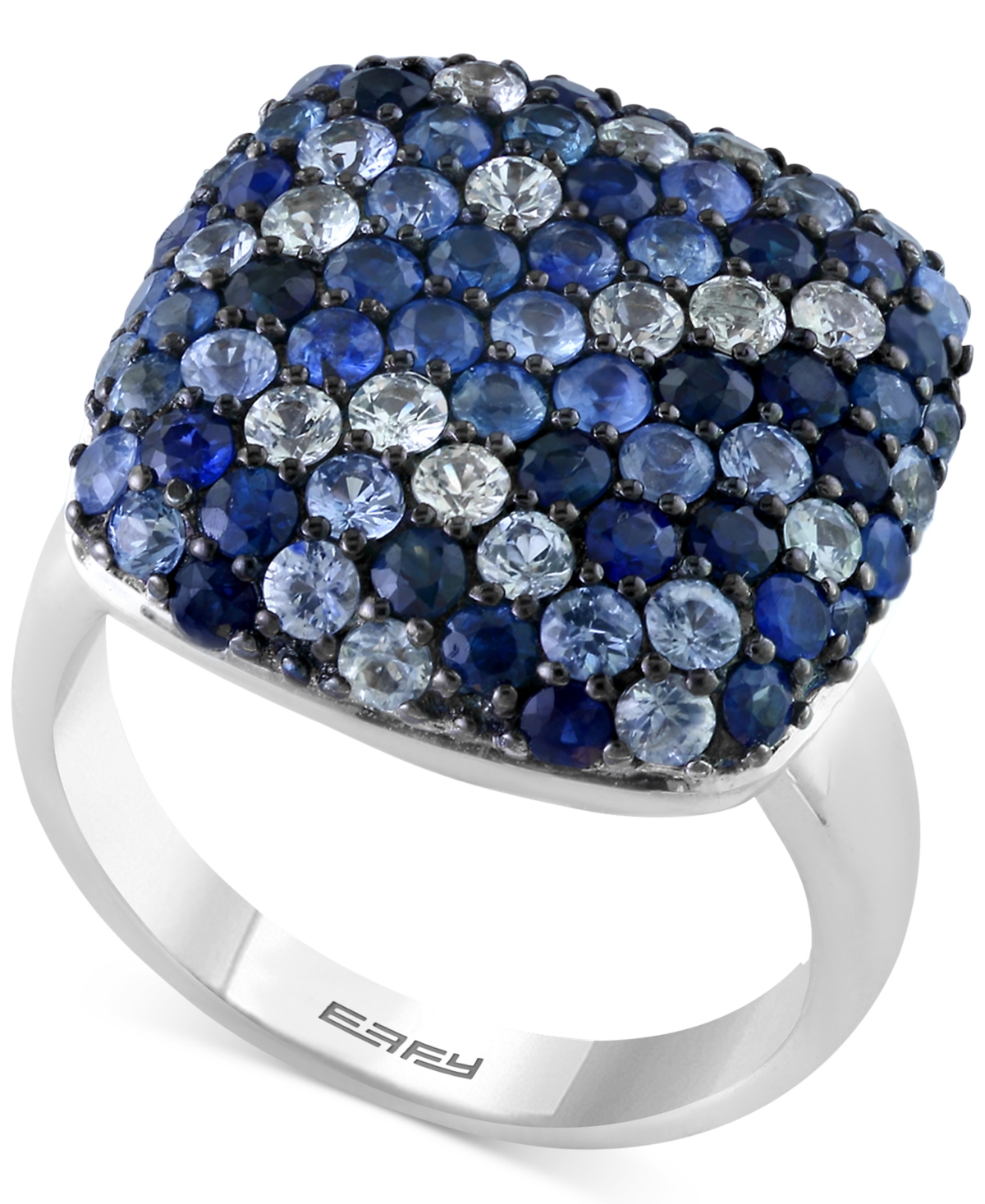 Effy Collection Splash By Effy Sapphire Cluster Ring (3-1/5 Ct. T.w.) In Sterling Silver