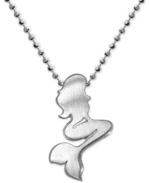 Alex Woo Mermaid Pendant Necklace In Sterling Silver