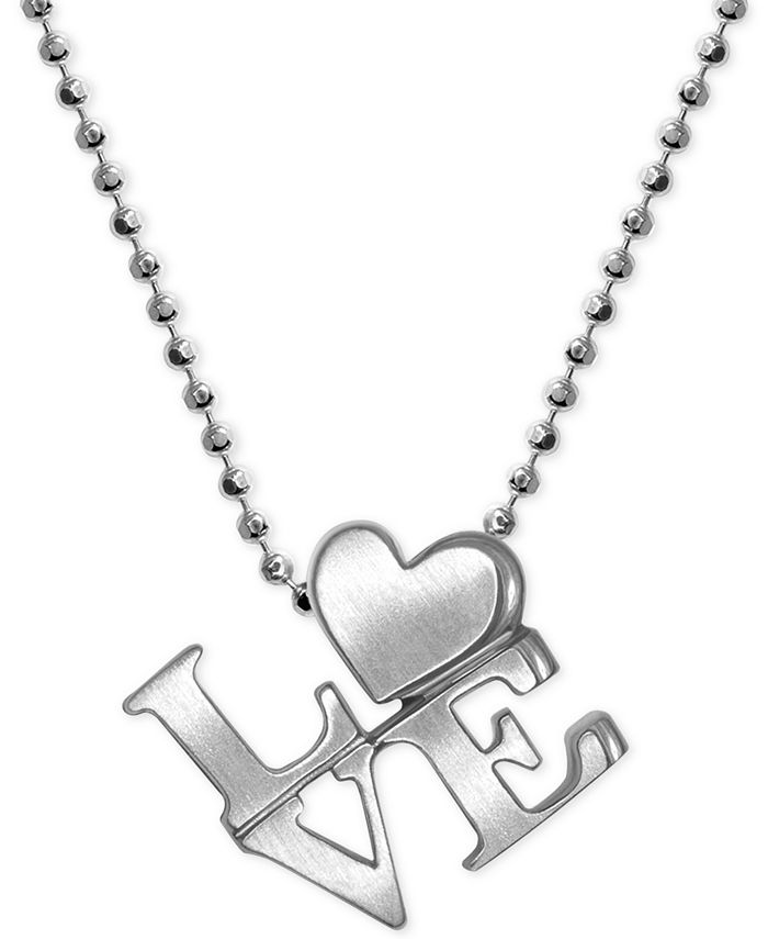 Silver Philly Love Heart Diamond Necklace