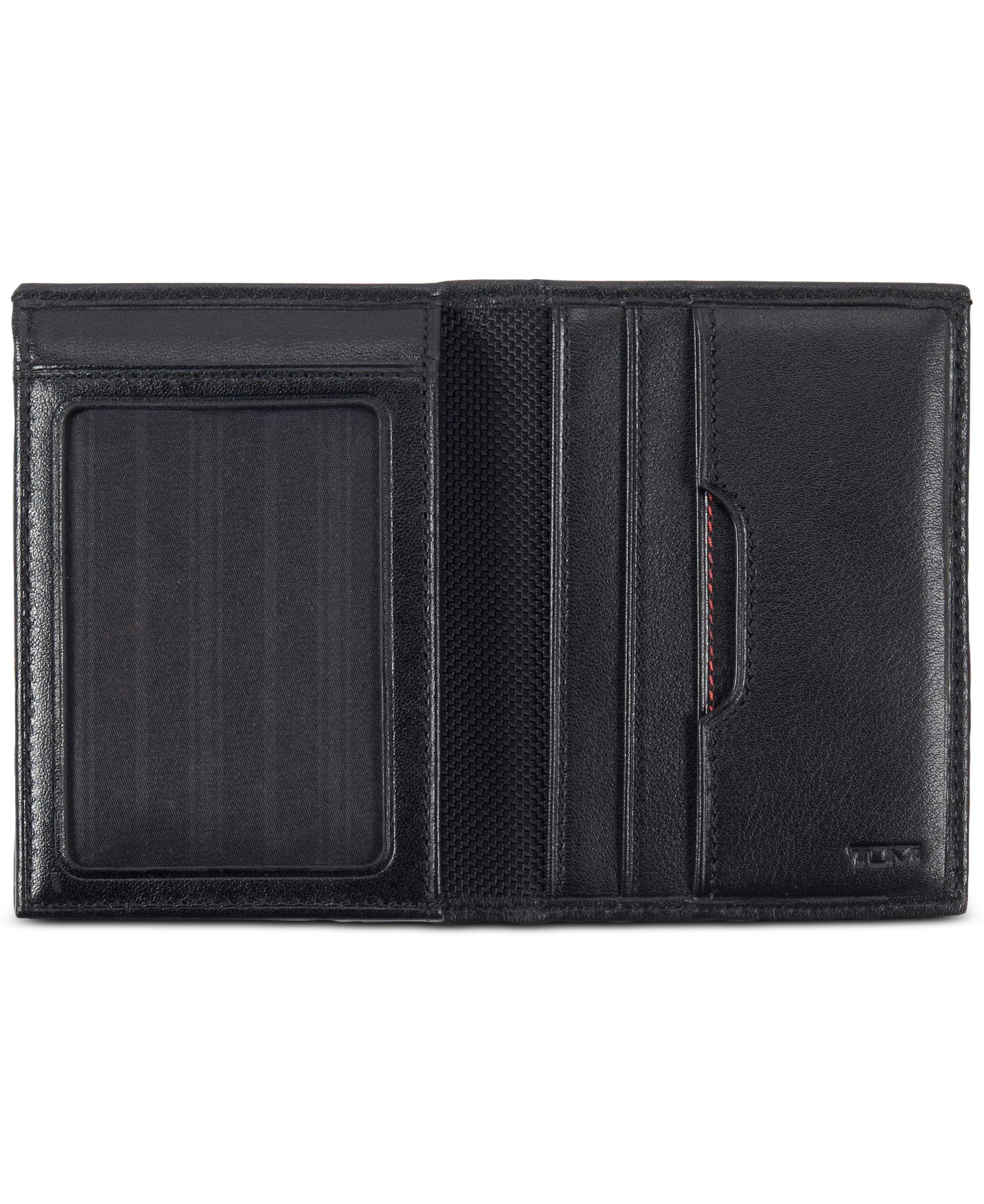 Мужские кошельки Tumi Nappa Leather L-Fold ID Passcase, цвет: Чёрный — фото 2