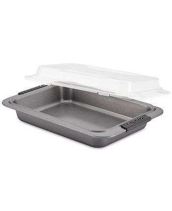 GoodCook Nonstick Steel Covered Cake Pan with Lid, 9'' x 13