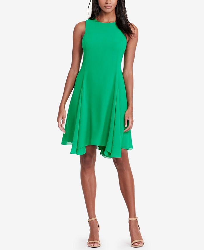 lauren ralph lauren botanical print georgette gown