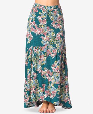 O'Neill Juniors' Samara Floral-Print Maxi Skirt - Juniors Skirts - Macy's