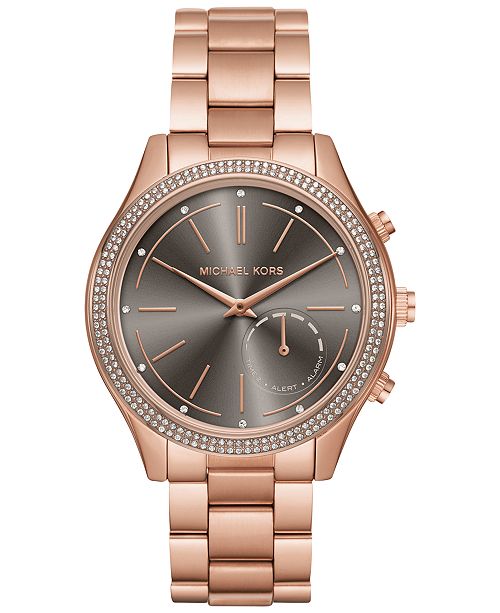 michael kors slim runway ip hybrid smartwatch