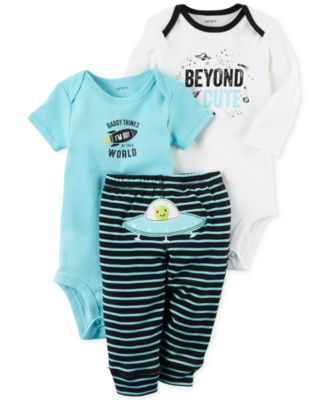 Carter's Cotton Beyond Cute Space Bodysuits Pants Set