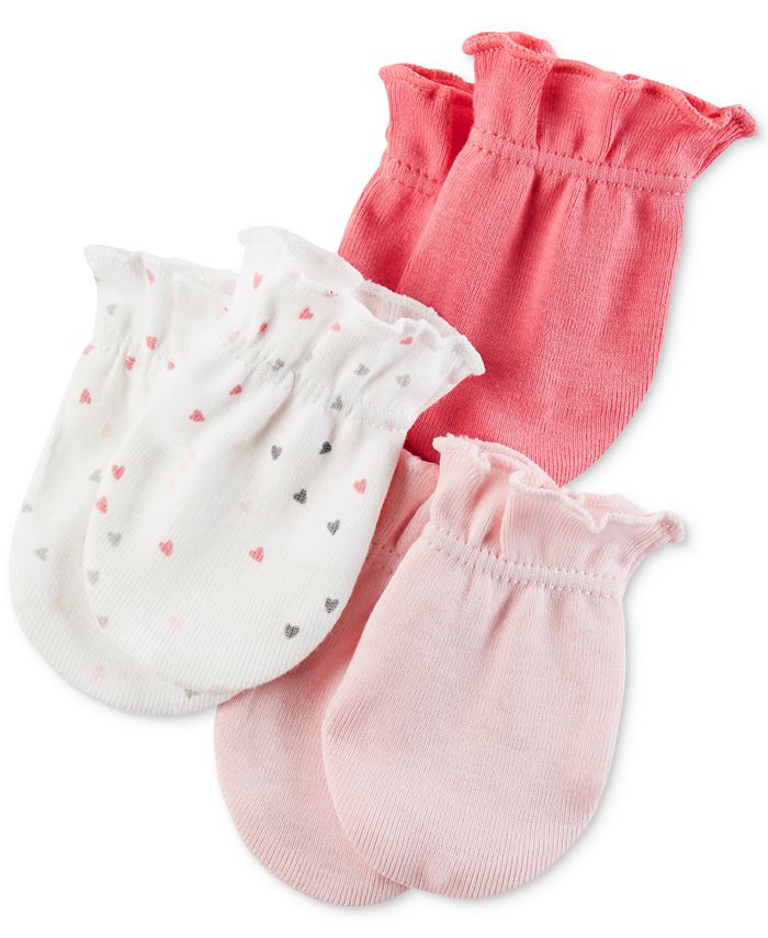 Carter's 3Pk. Hearts Mittens, Baby Girls Macy's