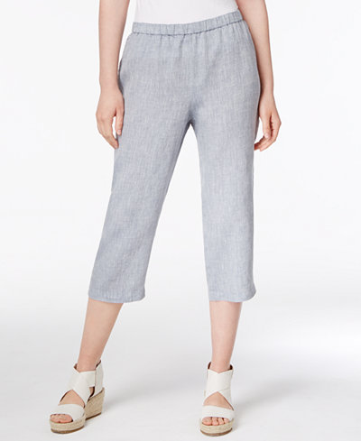 Eileen Fisher Organic Linen Cropped Pants, Regular & Petite