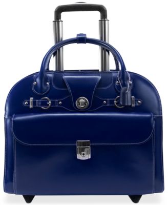 Edgebrook Leather Wheeled Laptop Briefcase