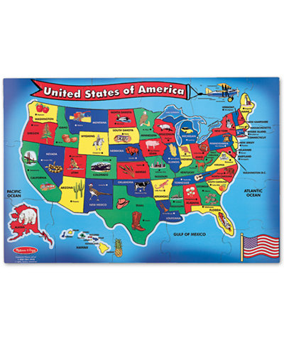 Melissa and Doug Toy, U.S.A. Map Floor (51 pc)