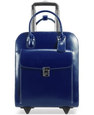 Uptown Leather Wheeled Laptop Briefcase
