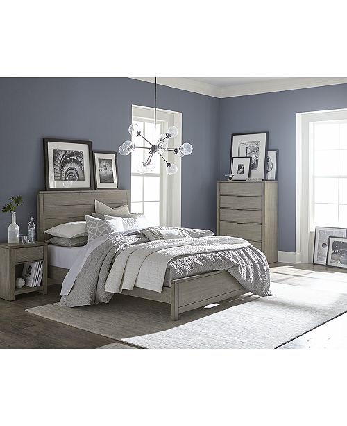 furniture tribeca grey bedroom furniture collection, created for