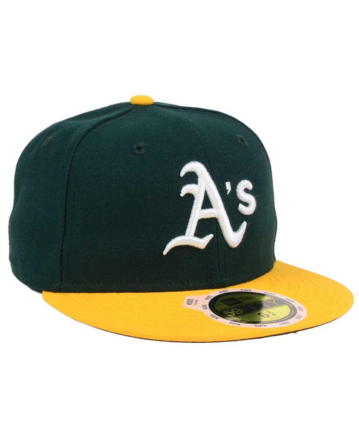 Shop New Era Big Boys And Girls Oakland Athletics Authentic Collection 59fifty Cap In Green,yellow