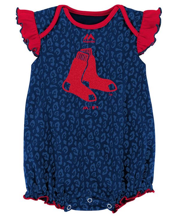 Majestic Boston Red Sox Team Sparkle Creeper 2Piece Set, Baby Girls (0