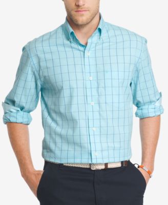IZOD Men's Windowpane Cotton Shirt 