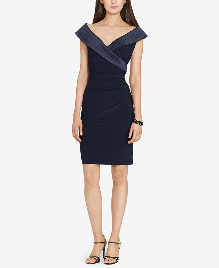 Satin sale jersey dress