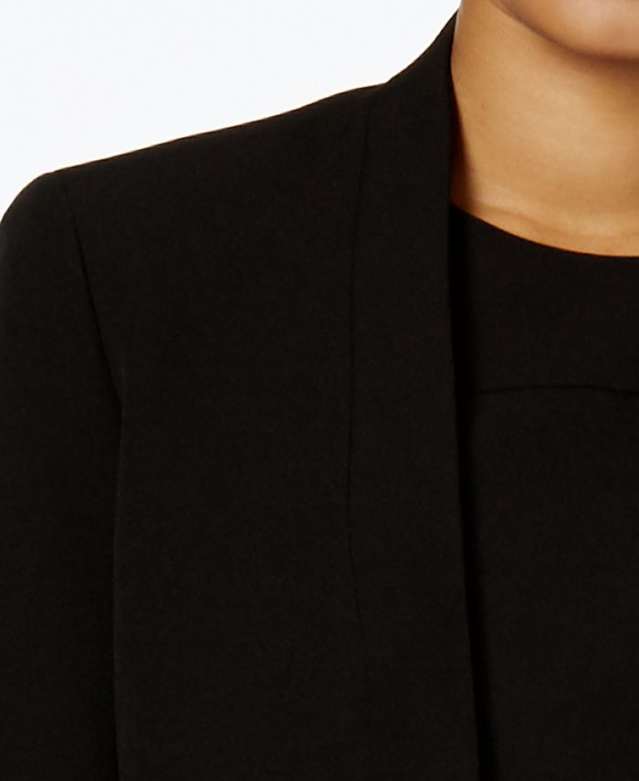 Anne Klein Missy & Petite Executive Collection Shawl-Collar Sleeveless ...