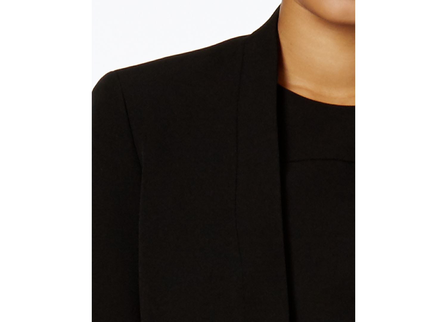 Missy Executive Collection Shawl-Collar Sleeveless Sheath Dress Suit Set