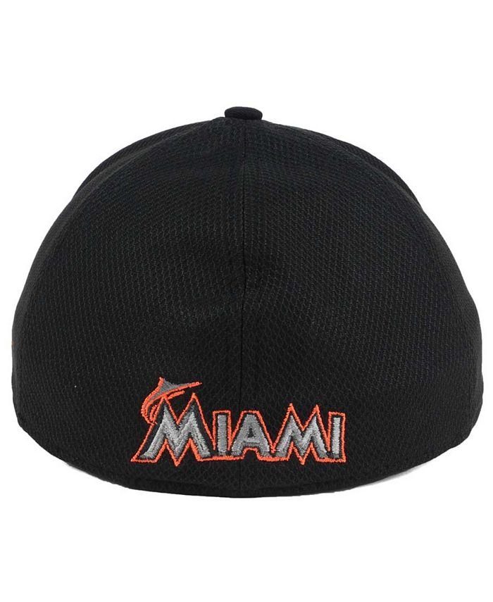 New Era Miami Marlins Black Heathered 39THIRTY Cap - Macy's