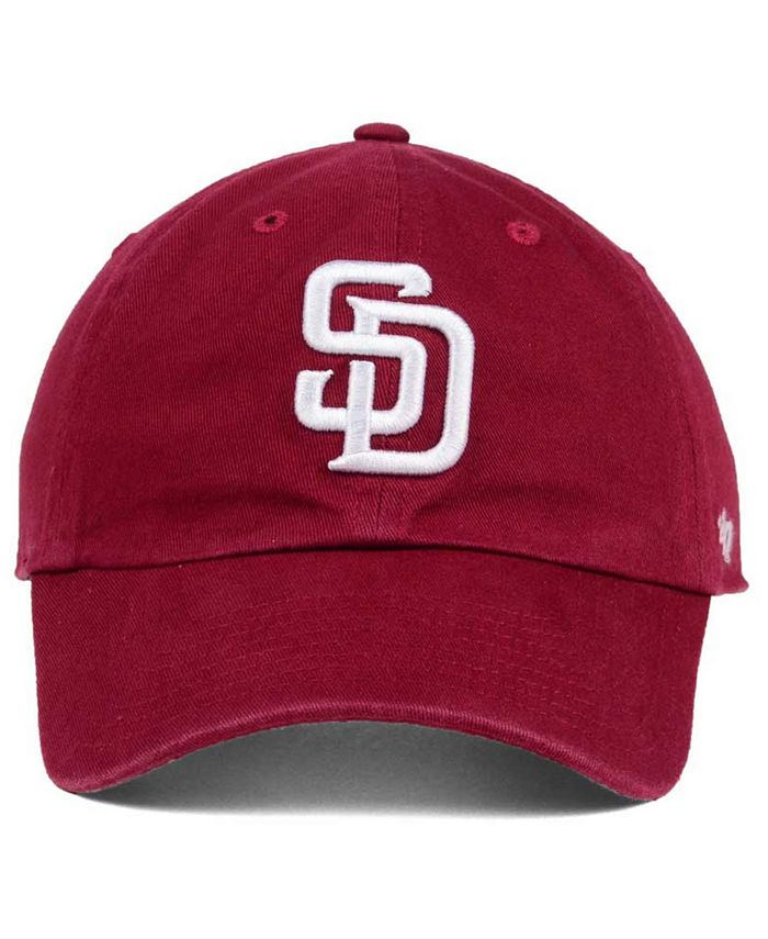 '47 Brand San Diego Padres Cardinal and White Clean Up Cap - Macy's
