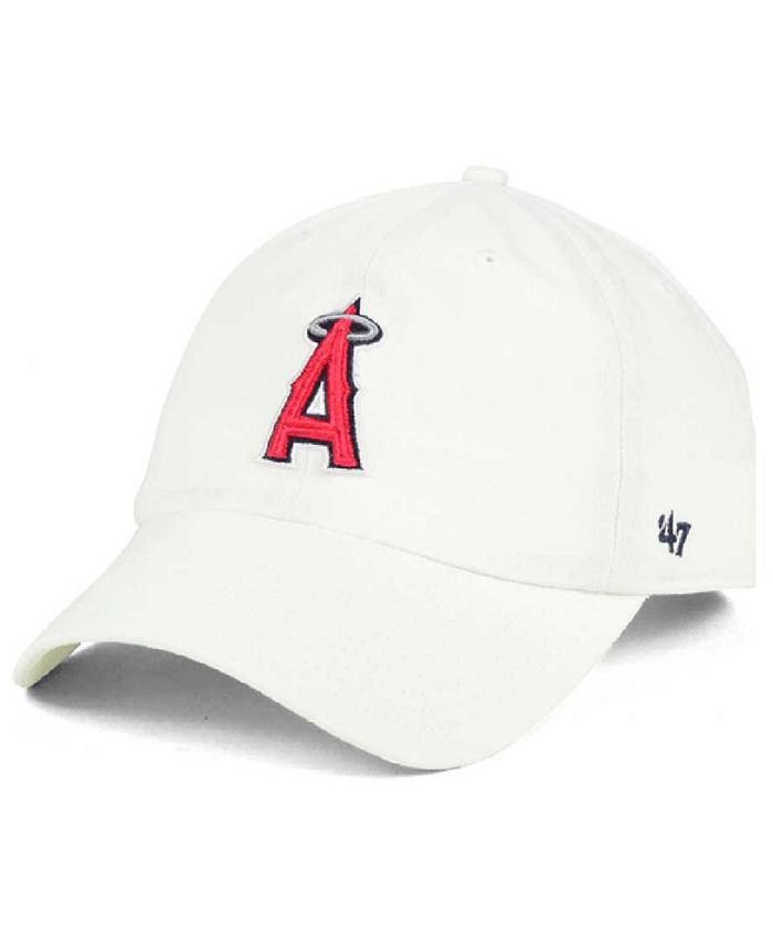 '47 Brand Los Angeles Angels of Anaheim White Clean Up Cap - Macy's