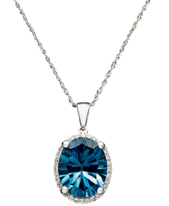 Blue topaz necklace macys top