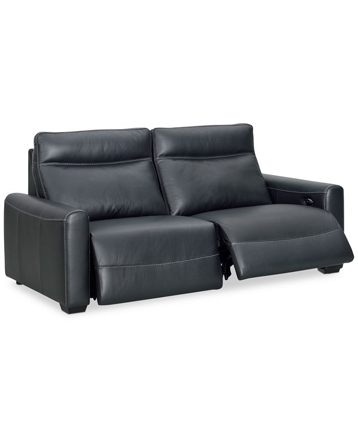 Furniture Marzia Leather 2Pc. Sectional with 2 Power Recliners